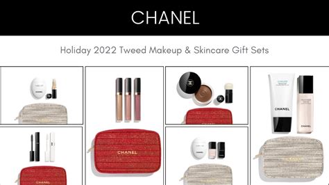 chanel makeup set with bag|chanel tweed makeup gift set.